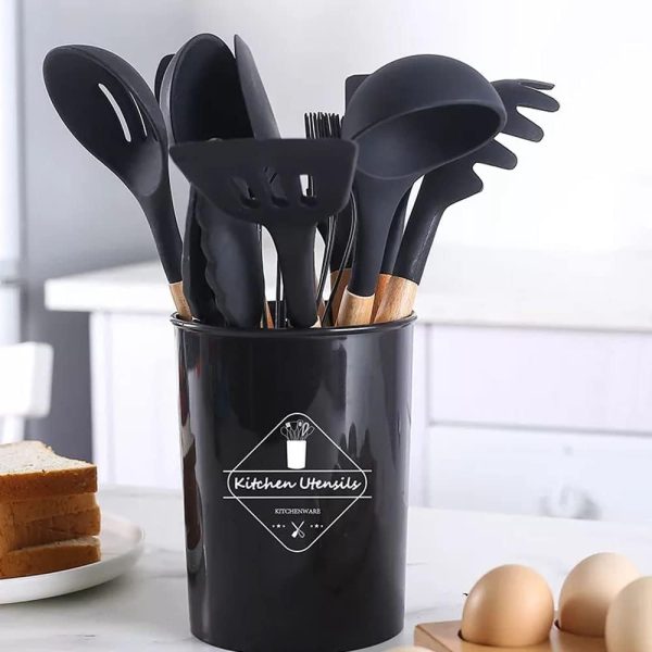 12 Pcs Silicone Cooking Kitchen Utensils Set